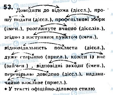ГДЗ Українська мова 8 клас сторінка 53
