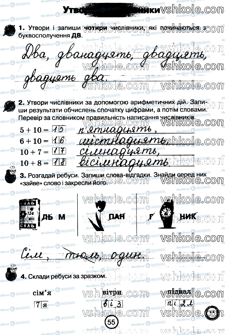 ГДЗ Українська мова 2 клас сторінка стр55