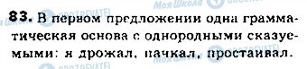 ГДЗ Російська мова 8 клас сторінка 83