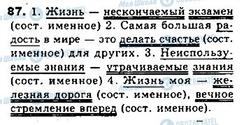 ГДЗ Російська мова 8 клас сторінка 87