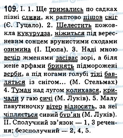 ГДЗ Укр мова 5 класс страница 109