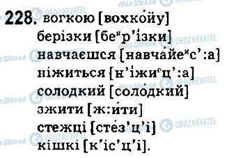 ГДЗ Українська мова 5 клас сторінка 228