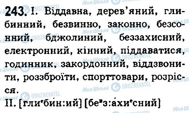 ГДЗ Українська мова 5 клас сторінка 243