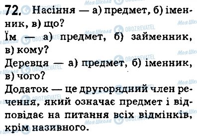 ГДЗ Українська мова 5 клас сторінка 72