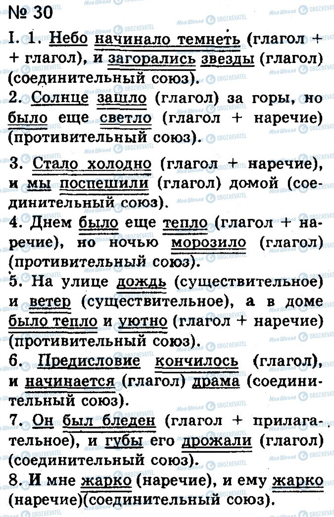 ГДЗ Російська мова 9 клас сторінка 30