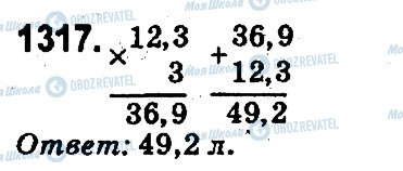 ГДЗ Математика 5 клас сторінка 1317