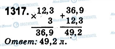 ГДЗ Математика 5 класс страница 1317