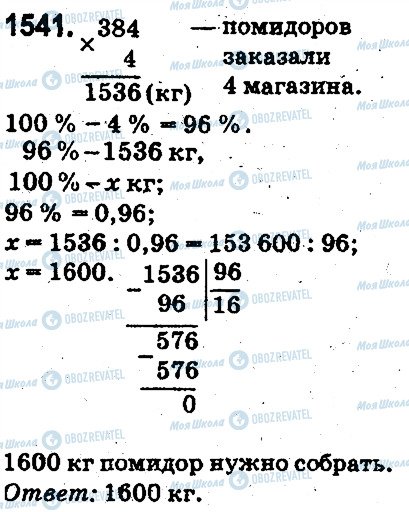 ГДЗ Математика 5 клас сторінка 1541