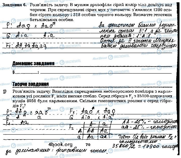 ГДЗ Биология 9 класс страница стр70