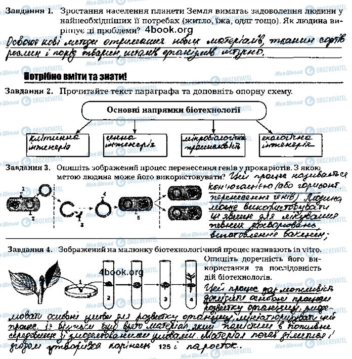 ГДЗ Біологія 9 клас сторінка стр125