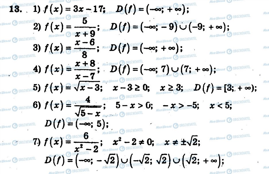 ГДЗ Алгебра 10 клас сторінка 13
