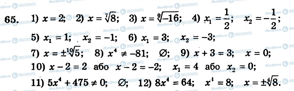 ГДЗ Алгебра 10 класс страница 65