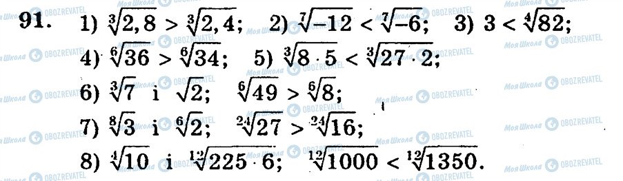 ГДЗ Алгебра 10 клас сторінка 91