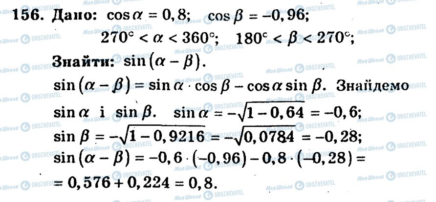ГДЗ Алгебра 10 класс страница 156