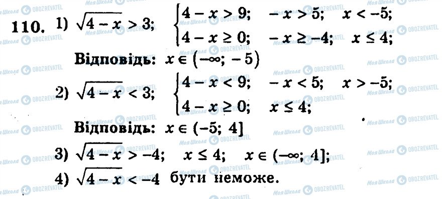 ГДЗ Алгебра 10 клас сторінка 110