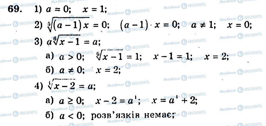 ГДЗ Алгебра 10 класс страница 69
