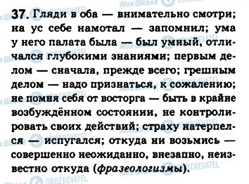 ГДЗ Російська мова 8 клас сторінка 37