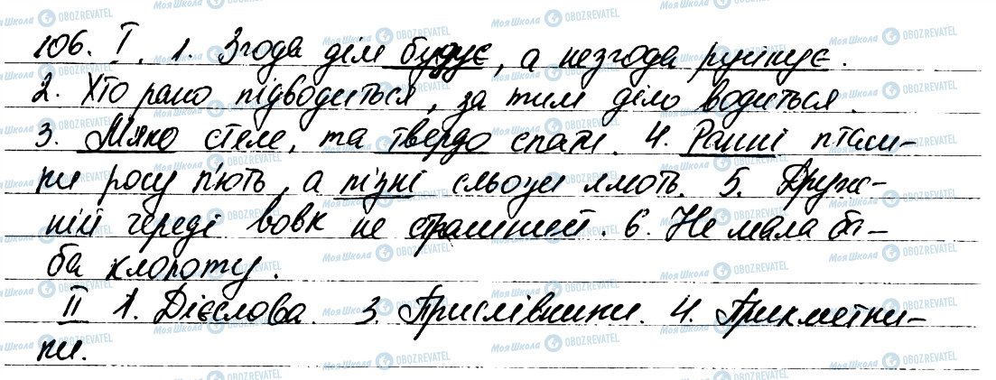 ГДЗ Українська мова 6 клас сторінка 106