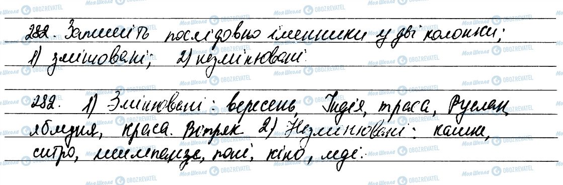 ГДЗ Укр мова 6 класс страница 282