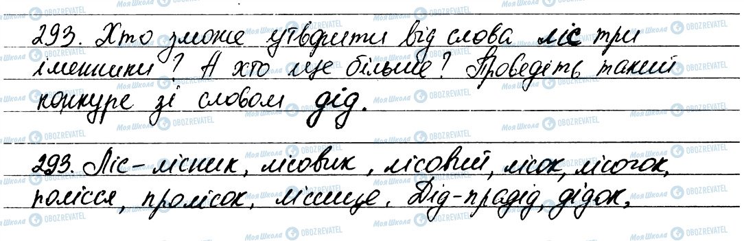 ГДЗ Українська мова 6 клас сторінка 293