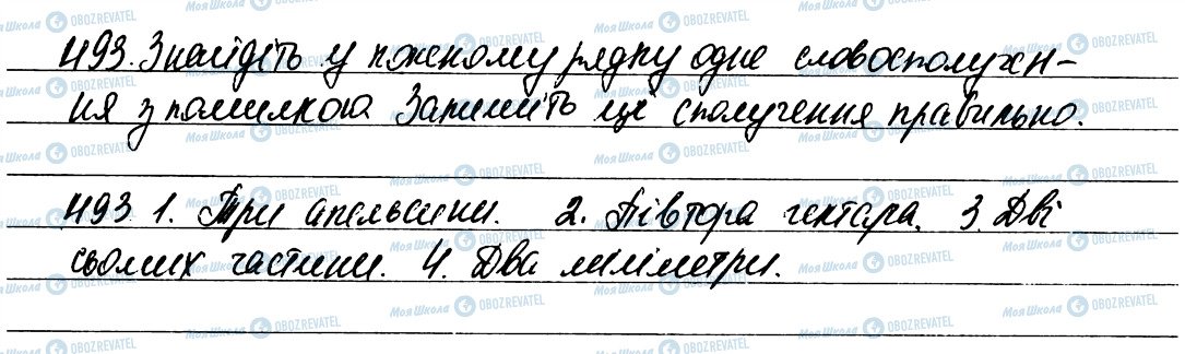 ГДЗ Українська мова 6 клас сторінка 493