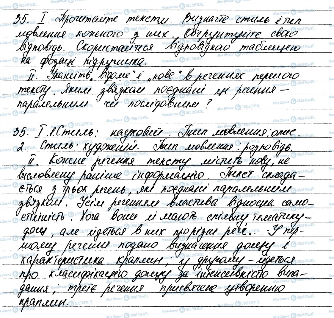 ГДЗ Українська мова 6 клас сторінка 35