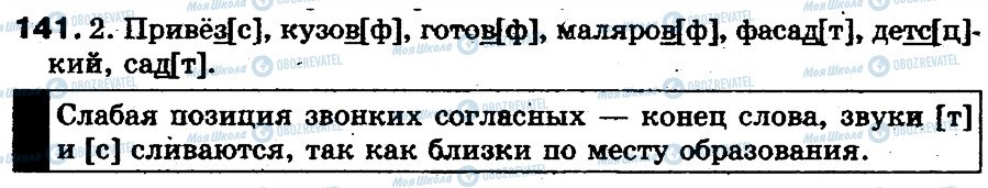 ГДЗ Російська мова 5 клас сторінка 141
