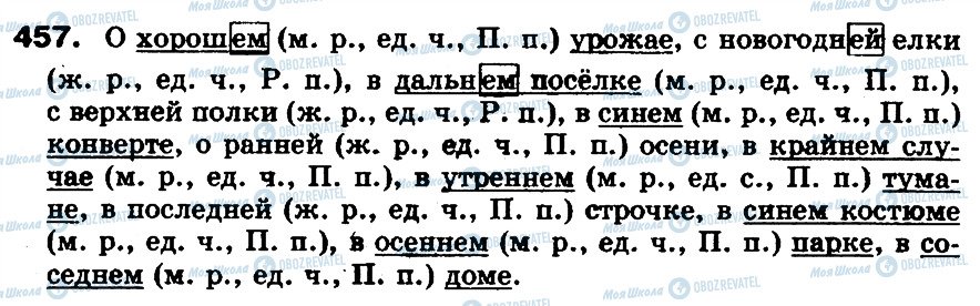 ГДЗ Російська мова 5 клас сторінка 457