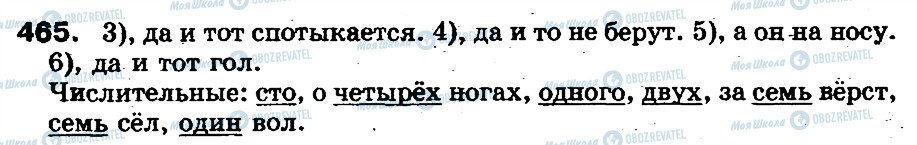 ГДЗ Російська мова 5 клас сторінка 465