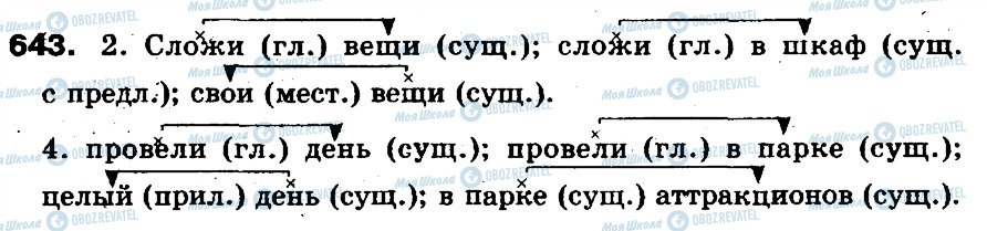 ГДЗ Російська мова 5 клас сторінка 643