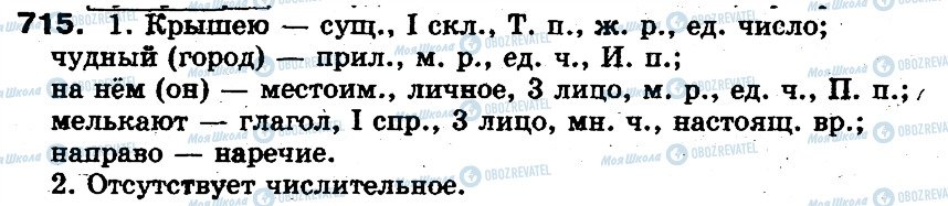 ГДЗ Російська мова 5 клас сторінка 715