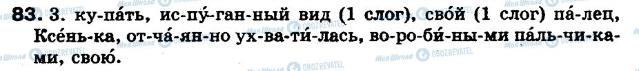 ГДЗ Російська мова 5 клас сторінка 83