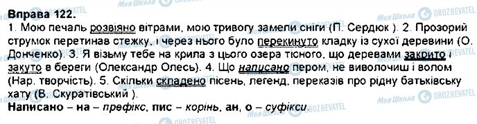ГДЗ Українська мова 7 клас сторінка 122