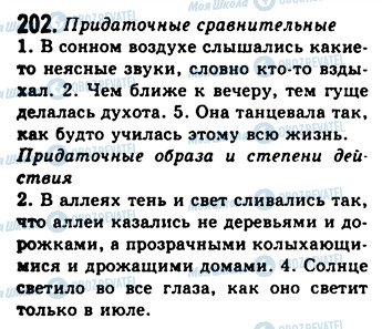 ГДЗ Російська мова 9 клас сторінка 202