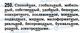ГДЗ Російська мова 9 клас сторінка 250