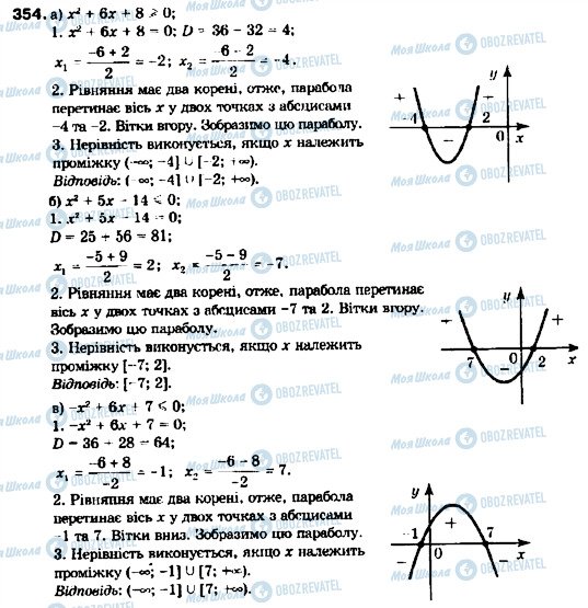 ГДЗ Алгебра 9 клас сторінка 354