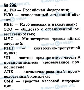 ГДЗ Російська мова 10 клас сторінка 296