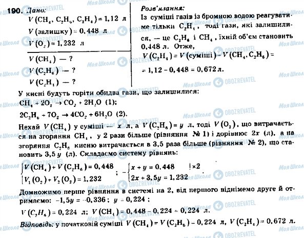 ГДЗ Хімія 9 клас сторінка 190