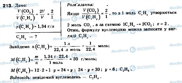 ГДЗ Хімія 9 клас сторінка 213