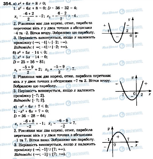 ГДЗ Алгебра 9 клас сторінка 354