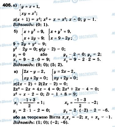 ГДЗ Алгебра 9 класс страница 406