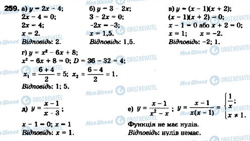 ГДЗ Алгебра 9 класс страница 259