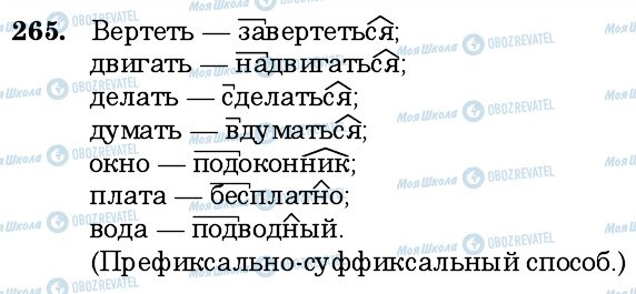 ГДЗ Російська мова 6 клас сторінка 265