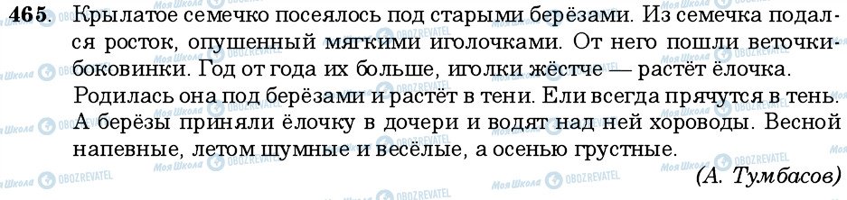 ГДЗ Російська мова 6 клас сторінка 465