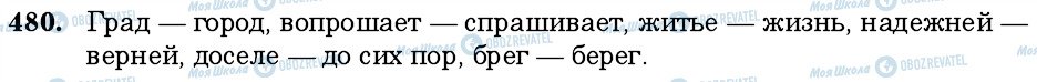 ГДЗ Російська мова 6 клас сторінка 480