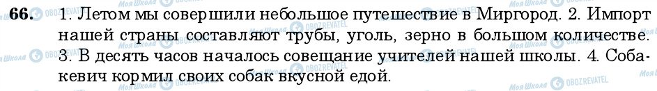 ГДЗ Російська мова 6 клас сторінка 66