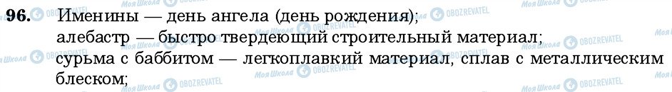 ГДЗ Російська мова 6 клас сторінка 96