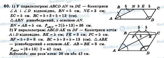 ГДЗ Геометрія 8 клас сторінка 60