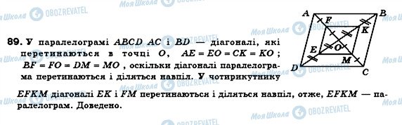 ГДЗ Геометрія 8 клас сторінка 89