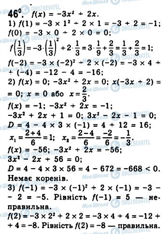 ГДЗ Алгебра 10 клас сторінка 46